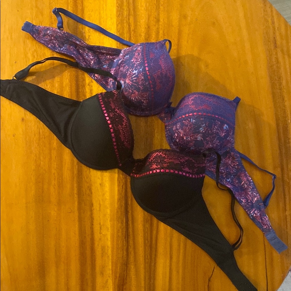 BNWOT Just Be Black and Purple Lace Bra Intimates